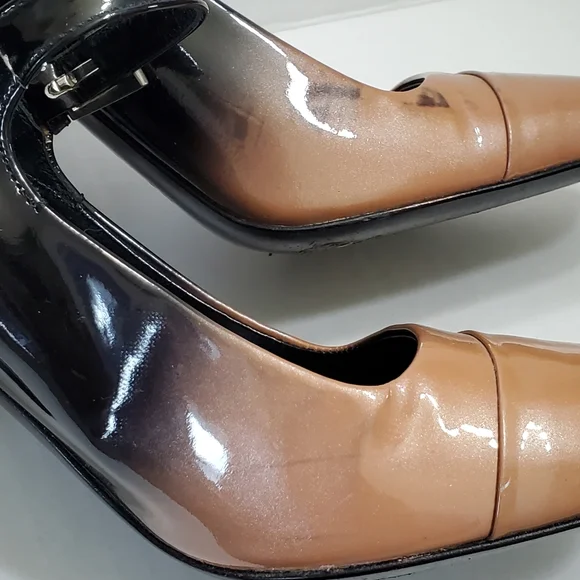 Prada Ombré Slacked Heel Patent Mary JaneSize EU 37.5